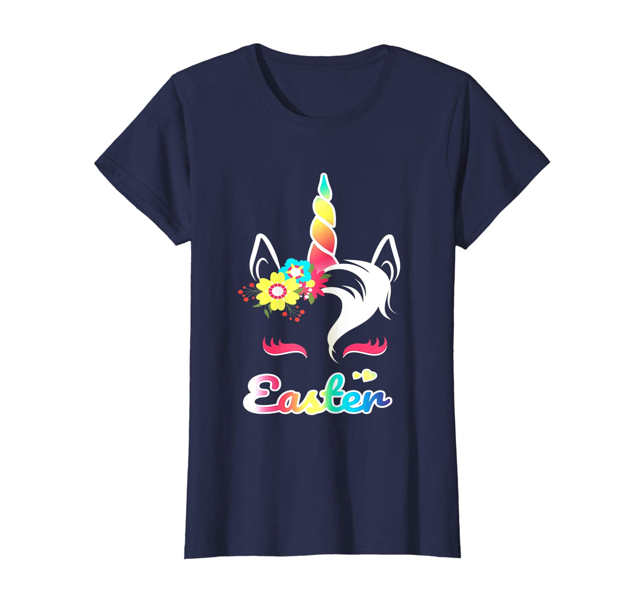 Rainbow Unicorn Easter Shirt Custom Name Gift for girls