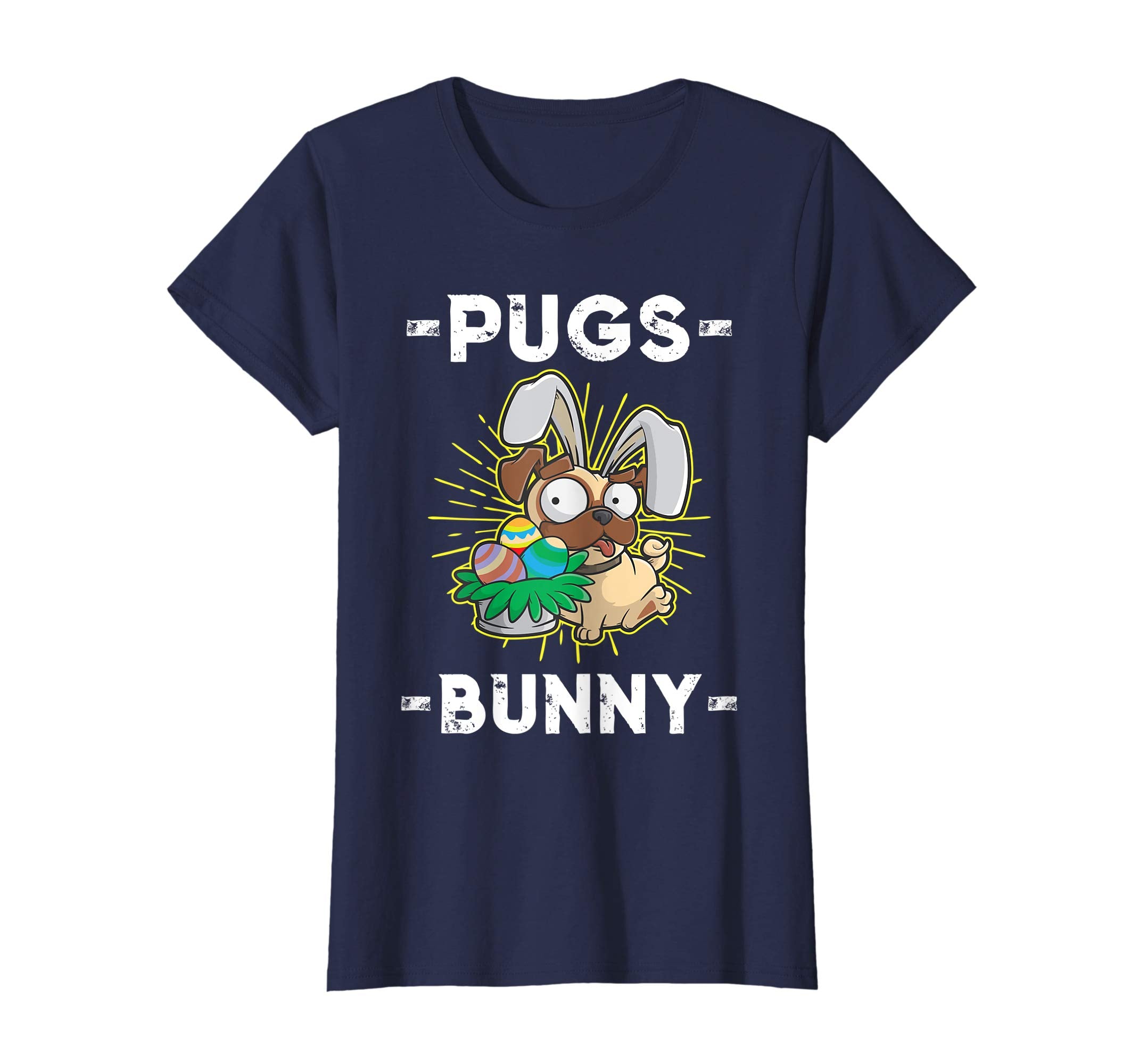 Dog Easter Egg Hunter Pugs Bunny T Shirt Gift for Girl & Boy