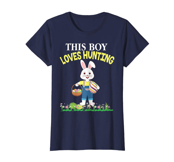 This Boy Loves Eggs Hunting Bunny Easter Day T-Shirt