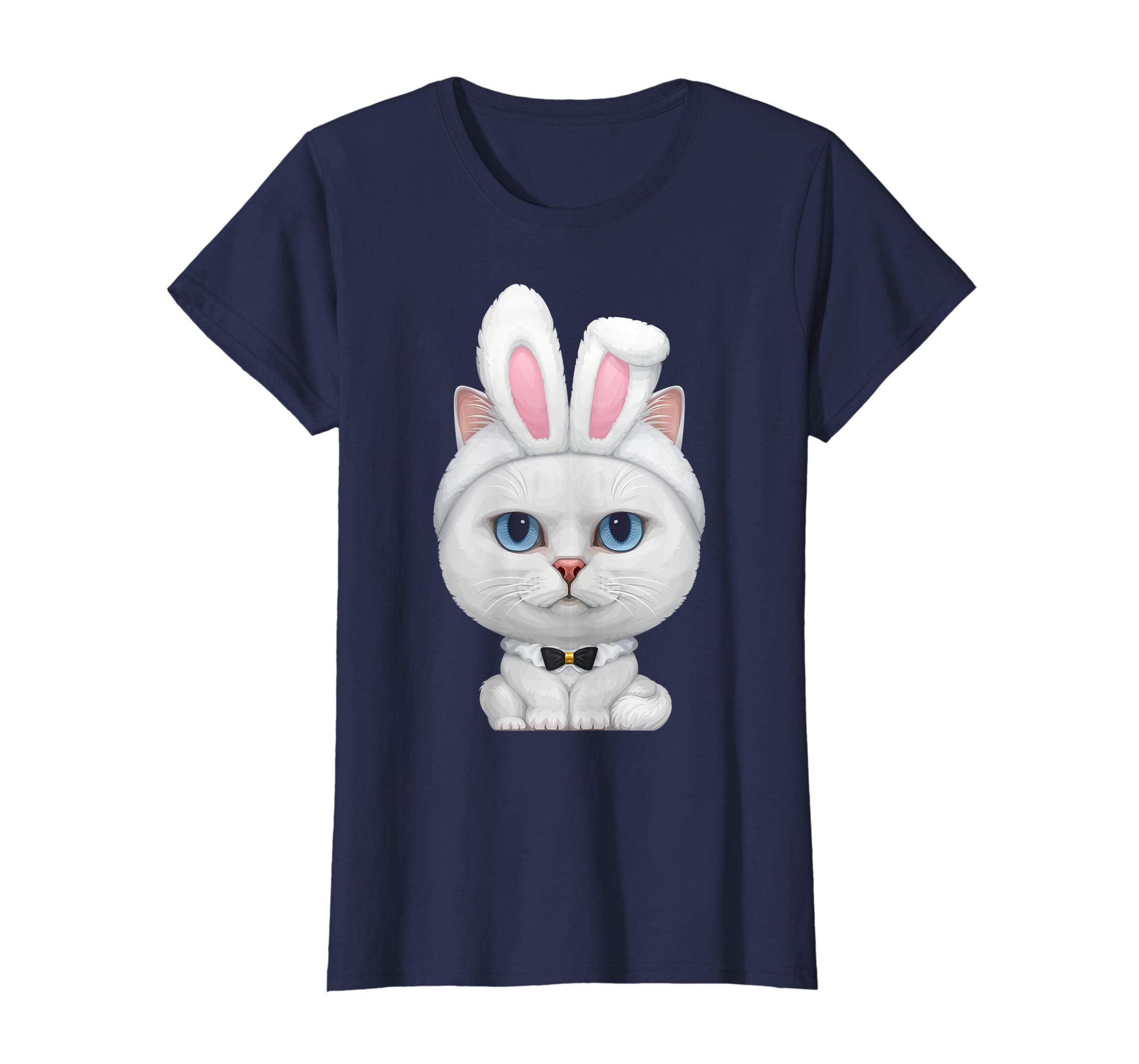 White Cat in the Easter Bunny Costume T-Shirt