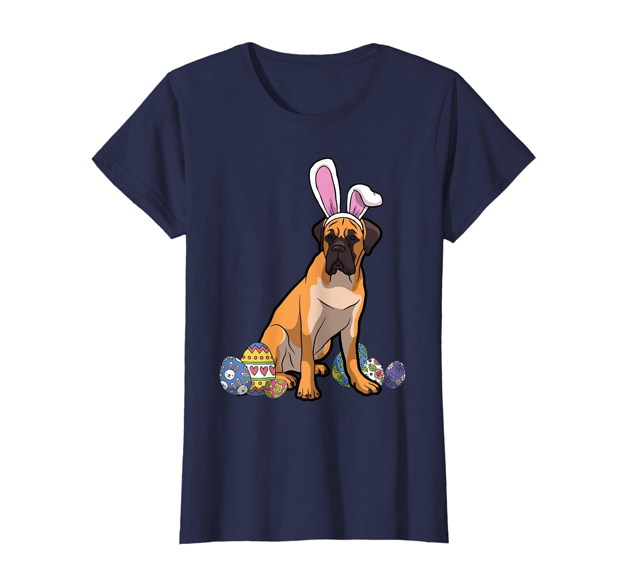 Mastiff Dressed As Easter Bunny With Rabbit Ears T-Shirt