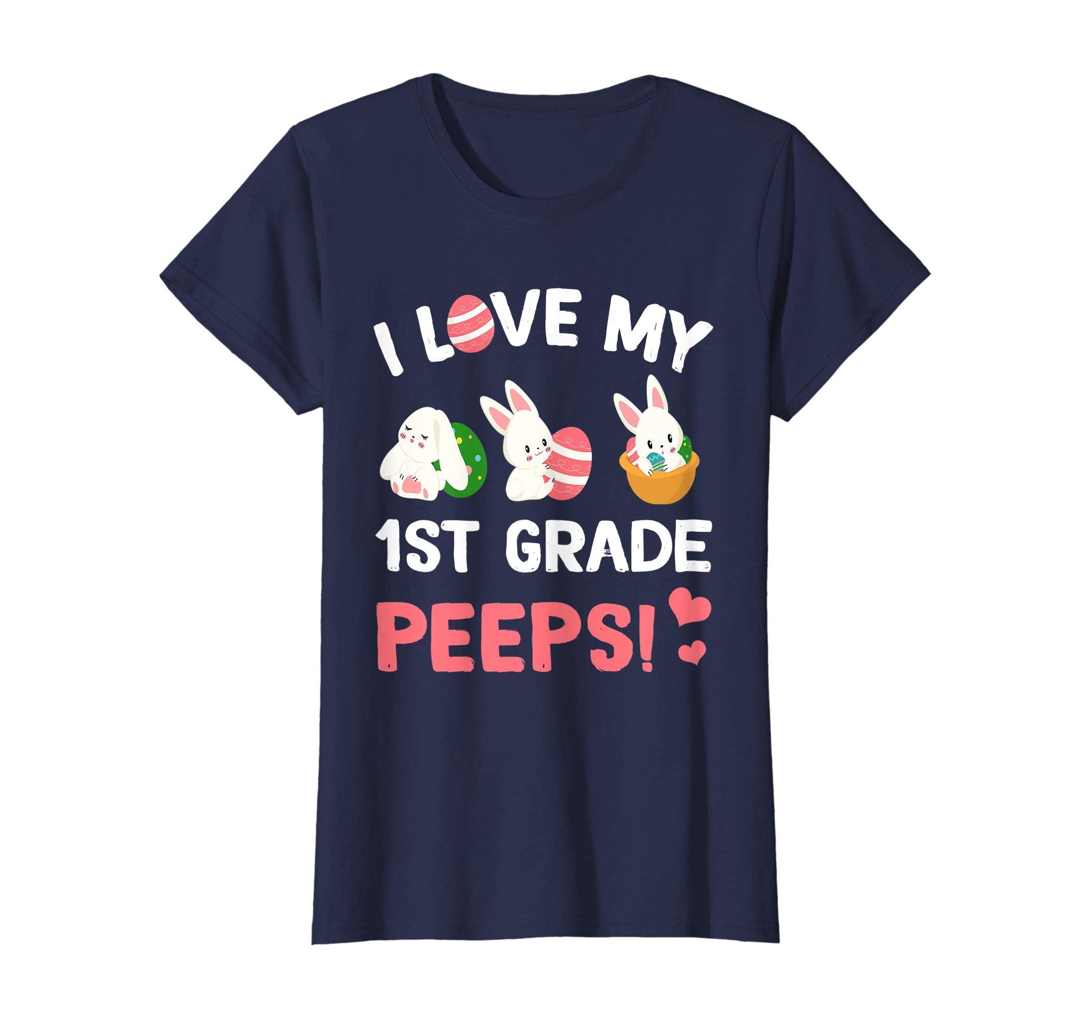 I Love My 1st Grade Peeps Bunnies Easter Teacher T-Shirt