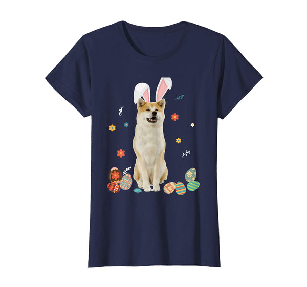 Akita Inu Bunny Rabbit Happy Easter Day T-Shirt