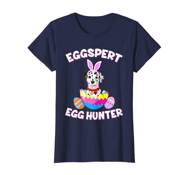 Eggspert Egg Hunter Easter Funny Dalmatian T Shirt