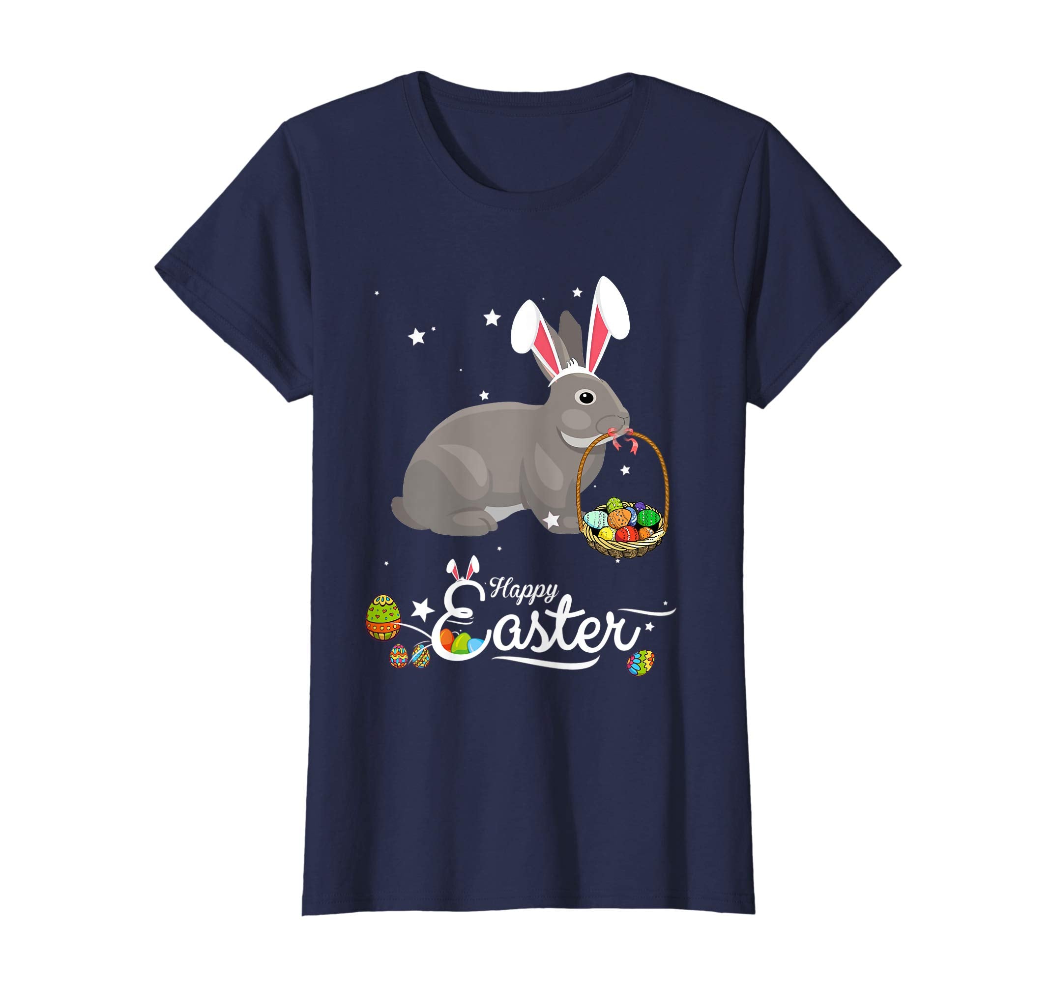 Cute Easter Rabbits with Bunny Ears and Eggs T Shirt