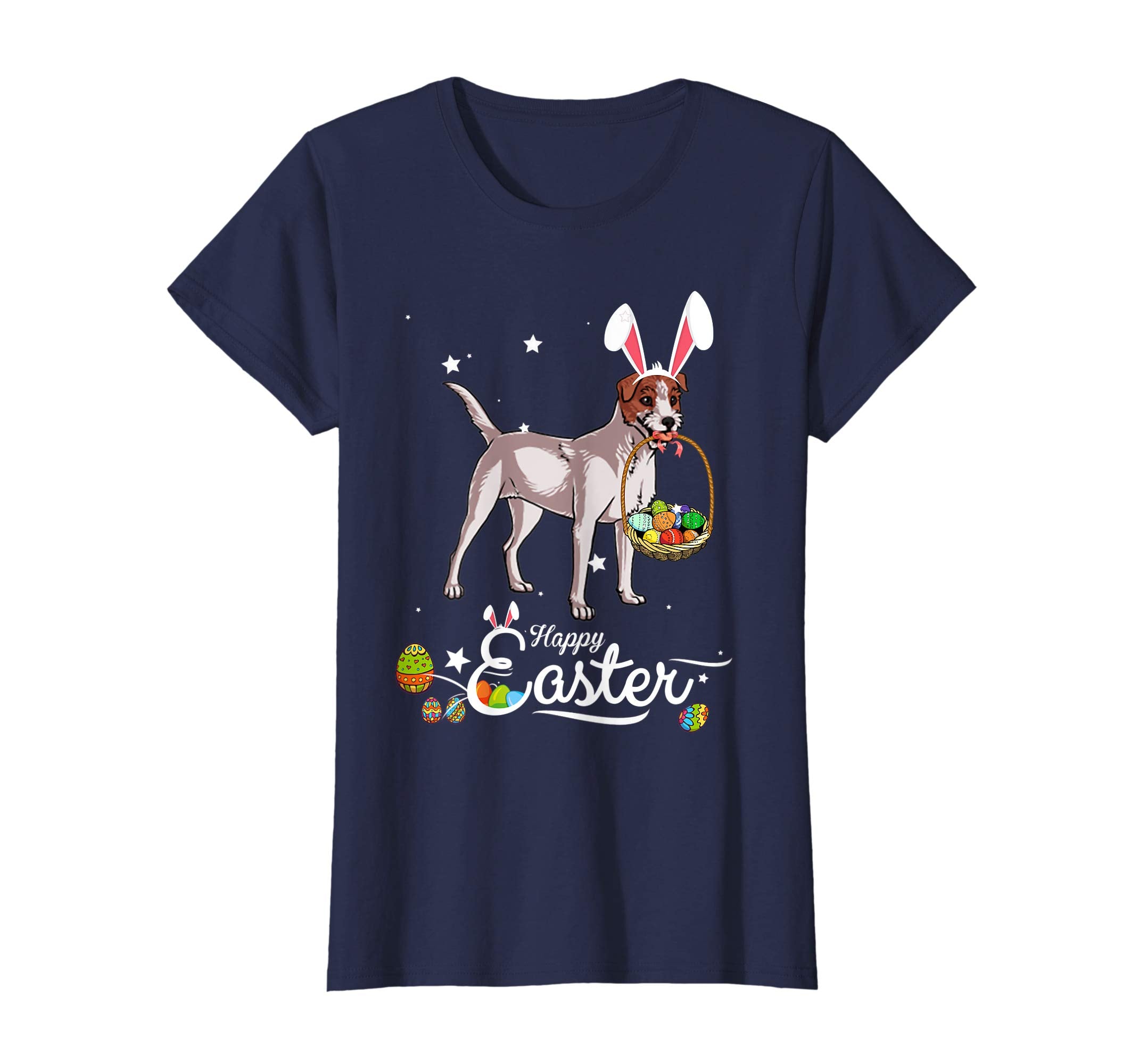 Jack Russell Terrier Dog With Bunny Hat Easter Costume Shirt