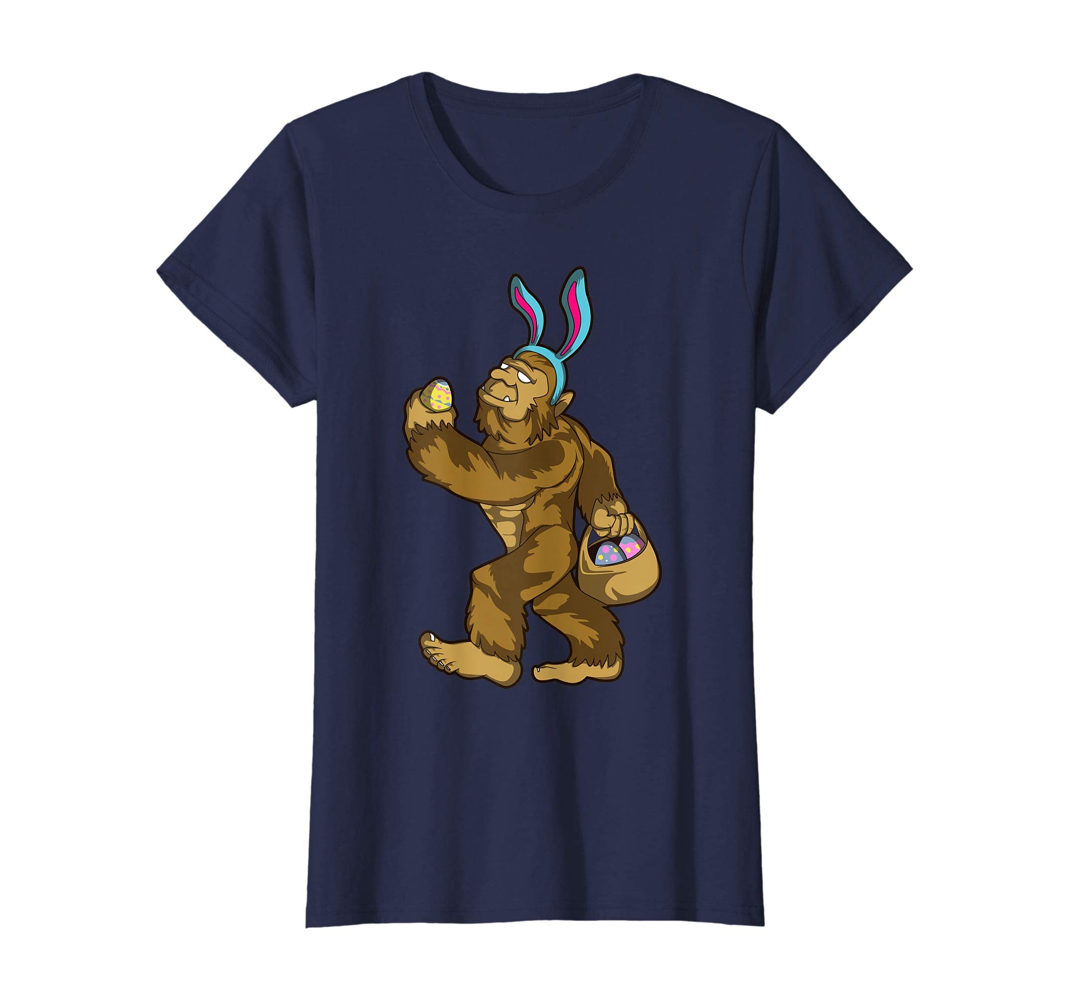 Bigfoot Easter Bunny Shirt Sasquatch Ears Egg for Kids Boys
