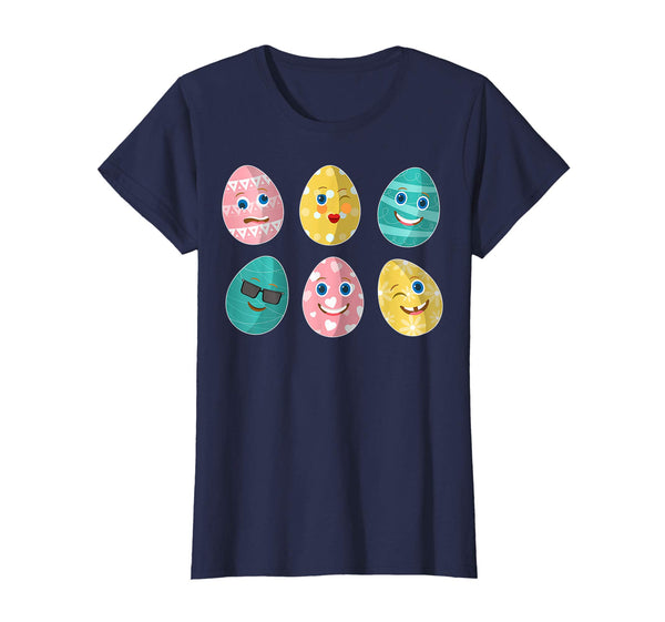 Funny Easter Eggs Emotion Faces Happy Easter Day Shirt