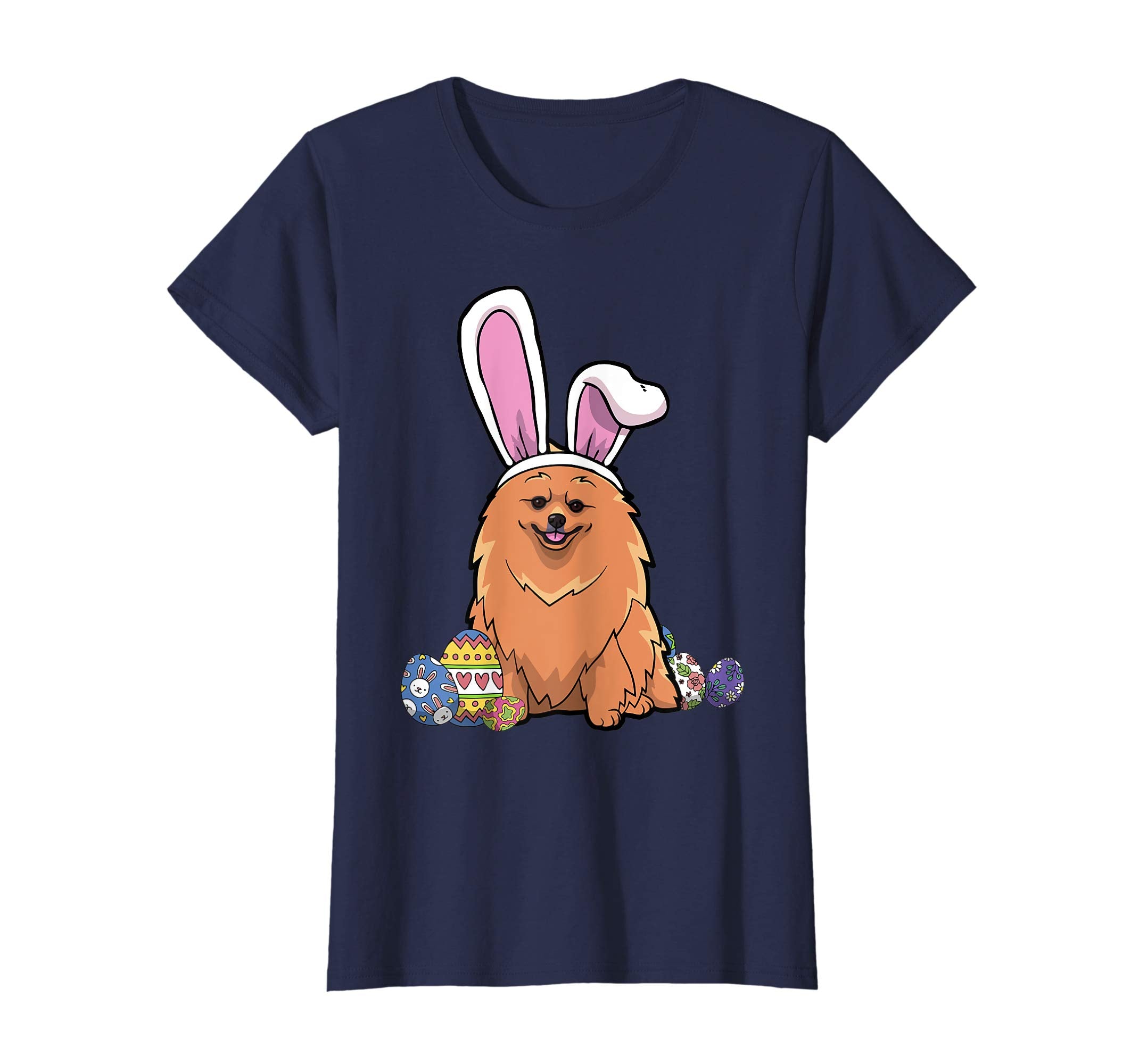 Pomeranian Dressed As Easter Bunny With Rabbit Ears T-Shirt