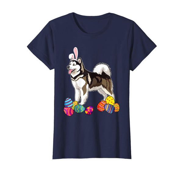 Alaskan Malamute Bunny Ear With Egg Easter Easter Day Shirt