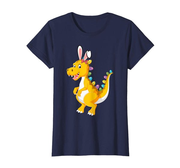 Funny Dinosaur T-rex Bunny with Eggs Easter T shirt