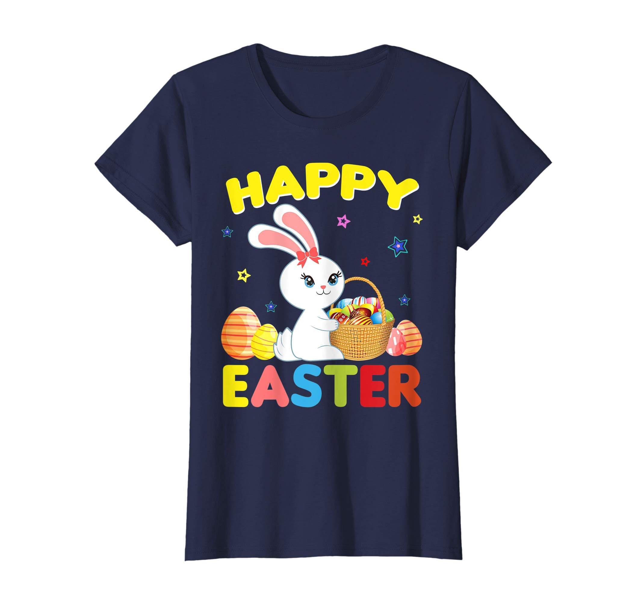 Easter T Shirt Happy Easter Bunny Eggs Tshirt Colorful Gift