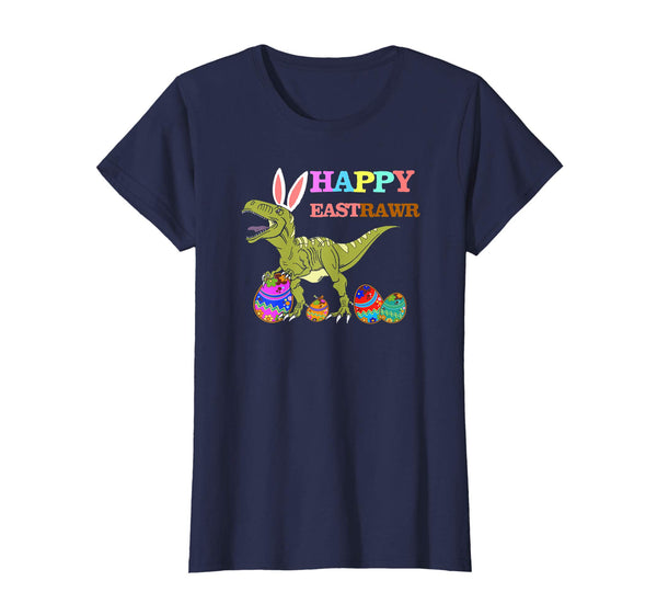 Happy Eastrawr T Rex Dinosaur Easter Bunny Egg Shirt Kids
