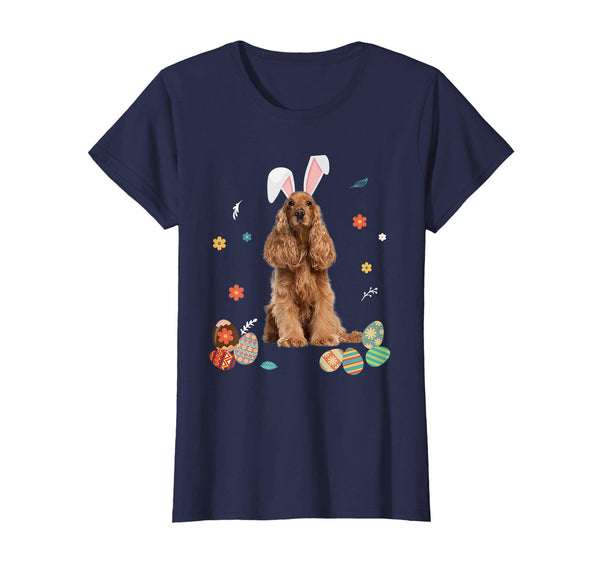 Cocker Spaniel Bunny Rabbit Happy Easter Day T-Shirt