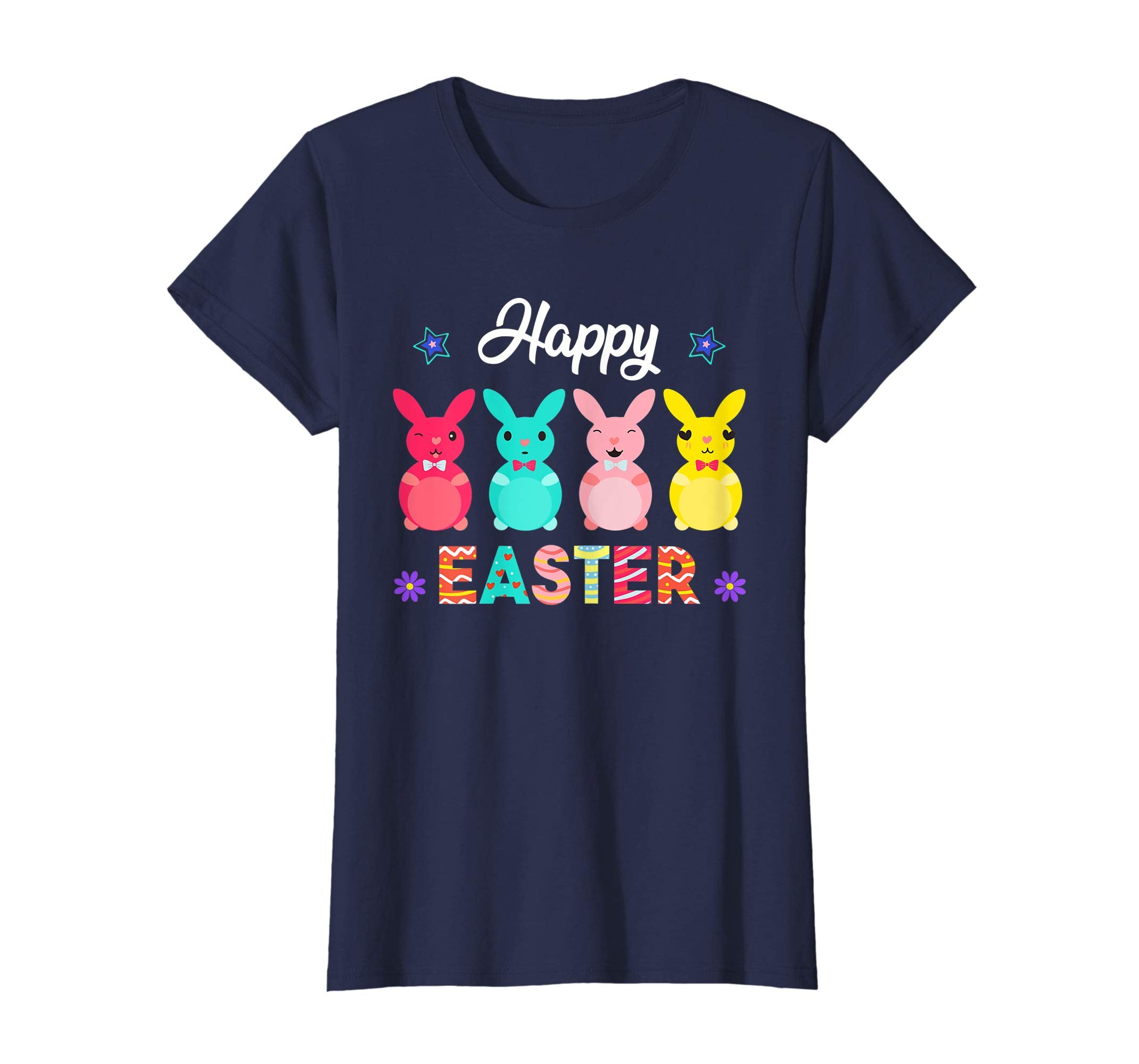 Happy Easter Real Bunny T Shirt Colorful Egg Hunt