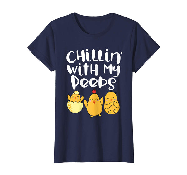 Chillin With My Peeps Happy Easter Kids Boys Girls T Shirt