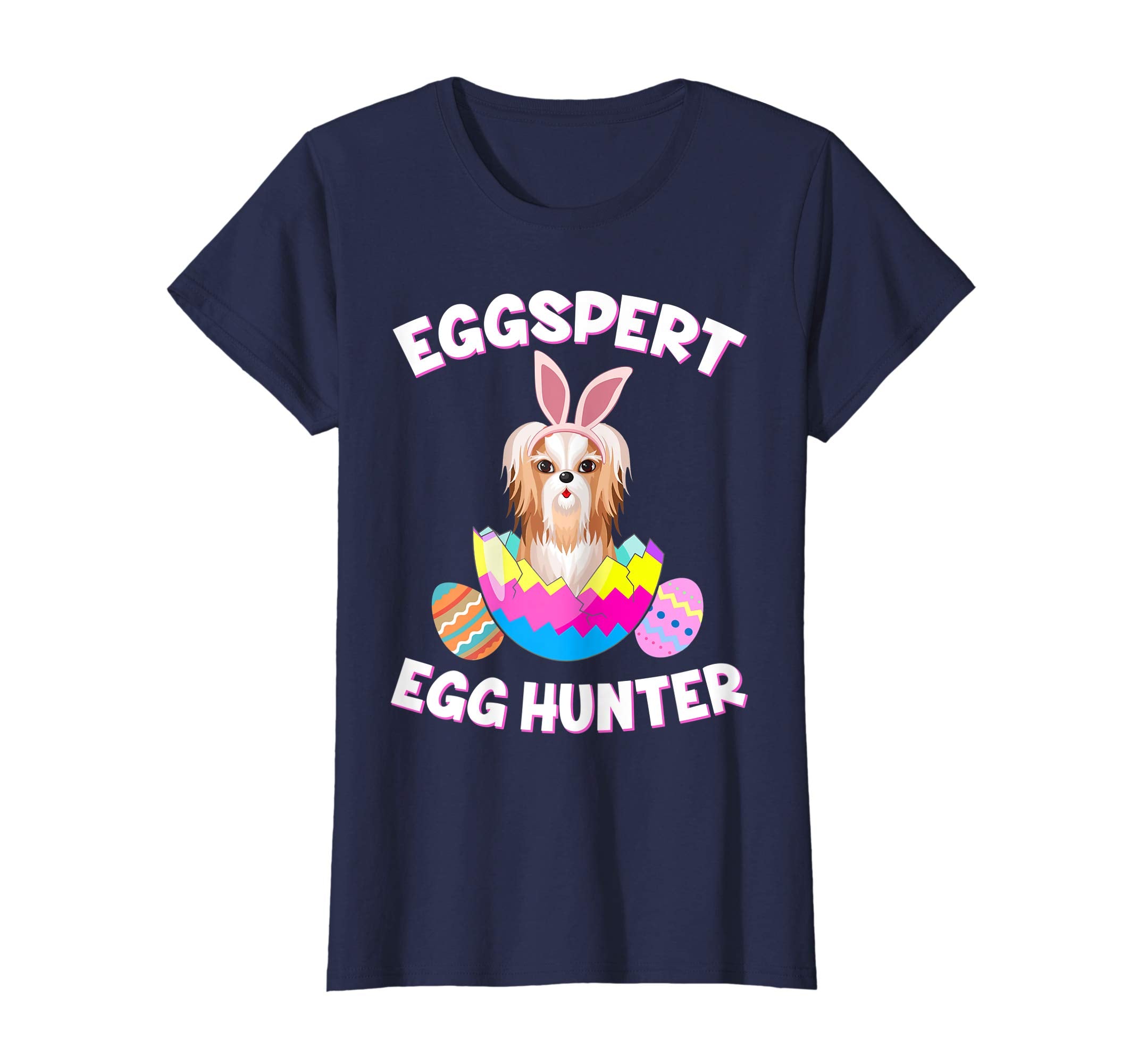 Eggspert Egg Hunter Easter Funny Shih Tzu T Shirt