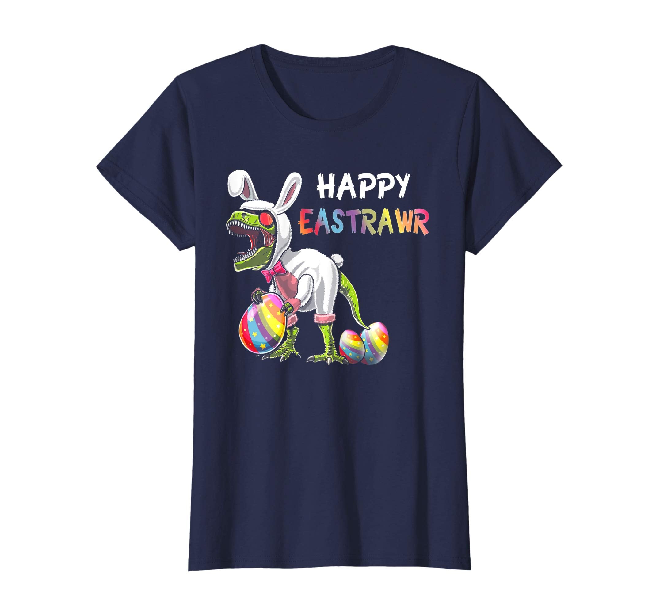 Happy Eastrawr T Rex Dinosaur Easter Bunny Egg Shirt Kids