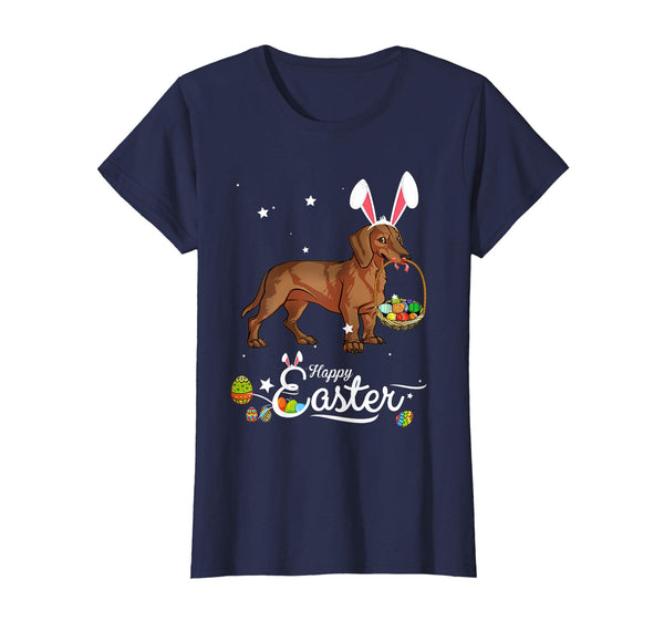 Dachshund Dog With Bunny Hat Easter Costume T Shirt