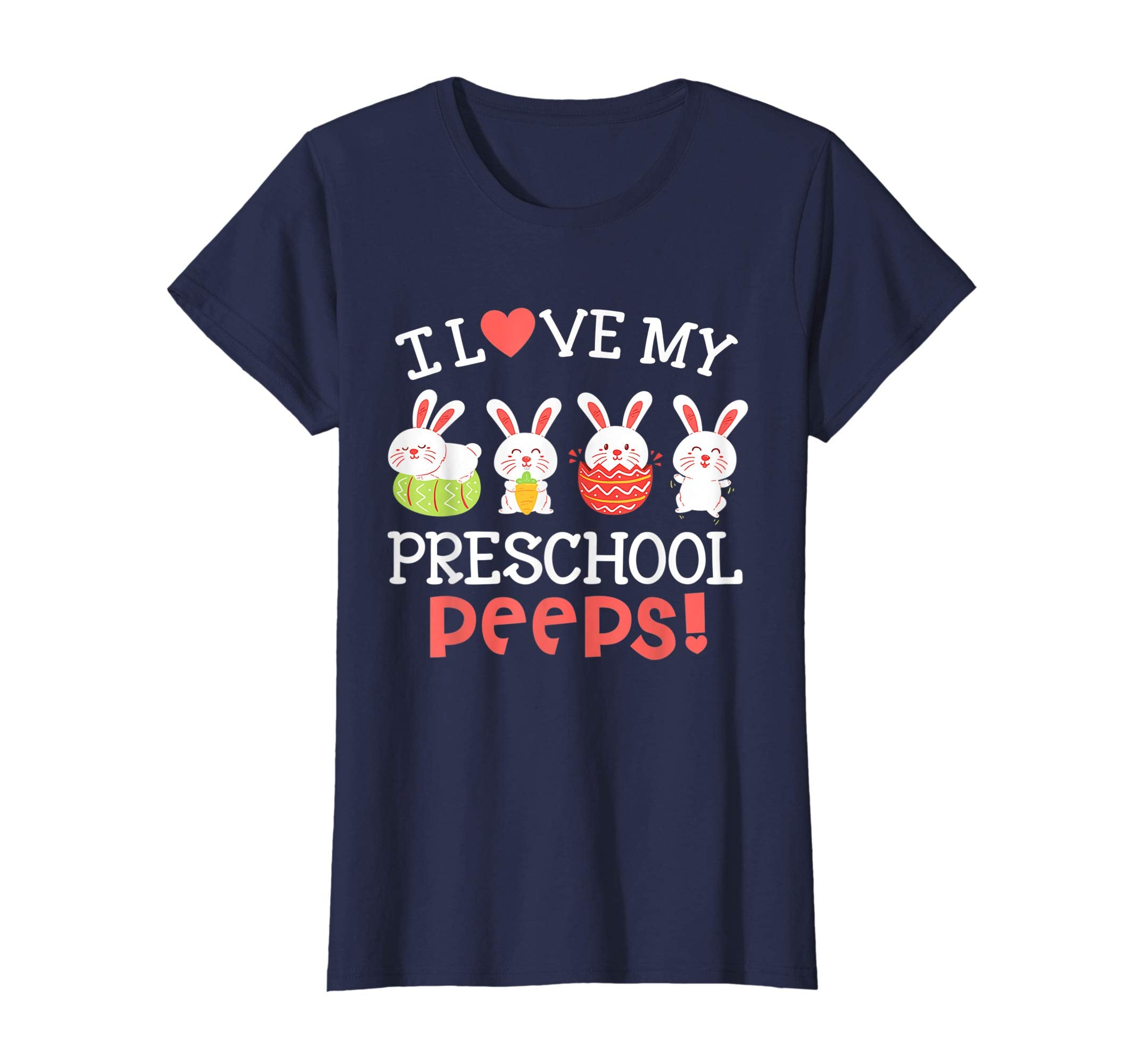 I Love My Preschool Peeps Bunnies Easter Teacher Shirt