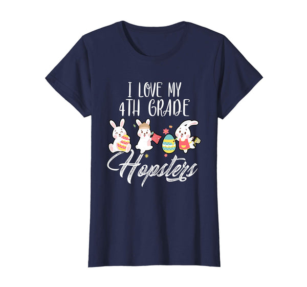 I Love My 4th Grade Hopsters Easter Teacher T-Shirt Gifts
