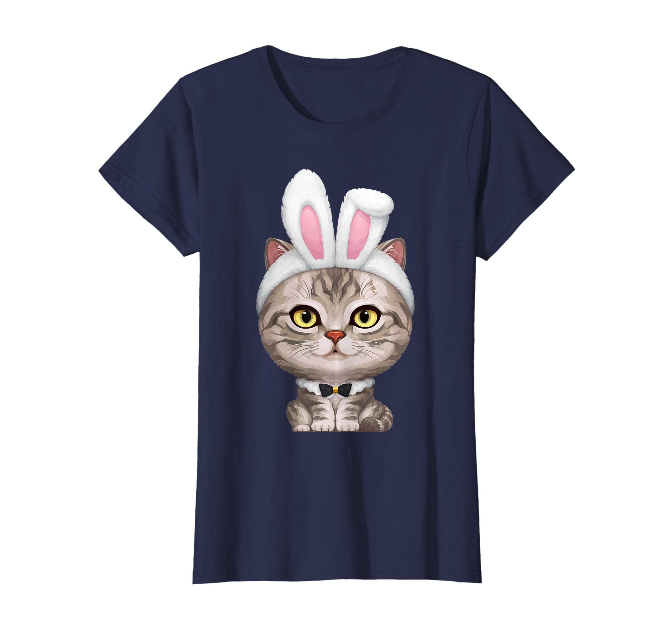 Silver Tabby Cat in the Easter Bunny Costume T-Shirt
