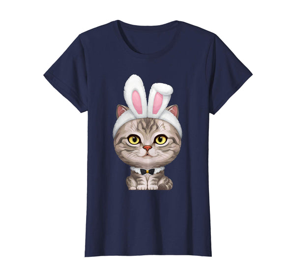 Silver Tabby Cat in the Easter Bunny Costume T-Shirt