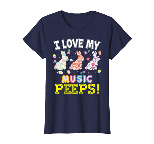 I Love My Music Peeps Teacher Easter Bunnies T-Shirt Cute