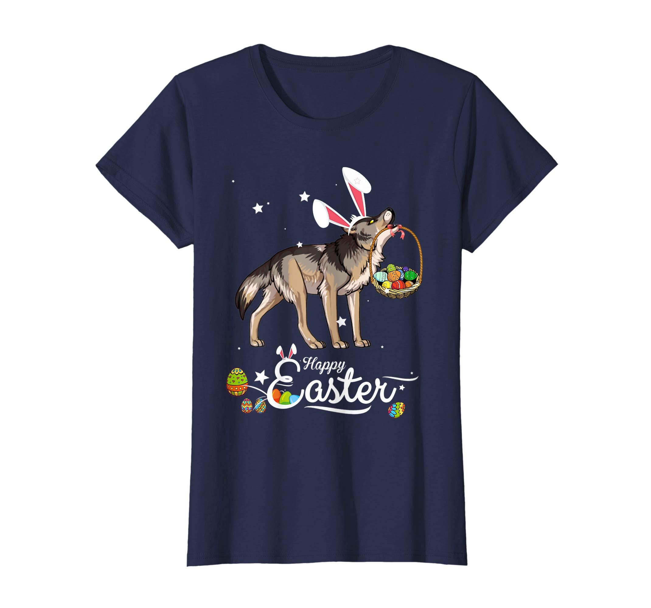 Wolf Dog With Bunny Hat Easter Costume T Shirt