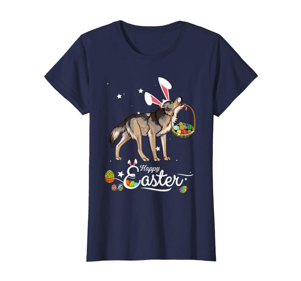 Wolf Dog With Bunny Hat Easter Costume T Shirt