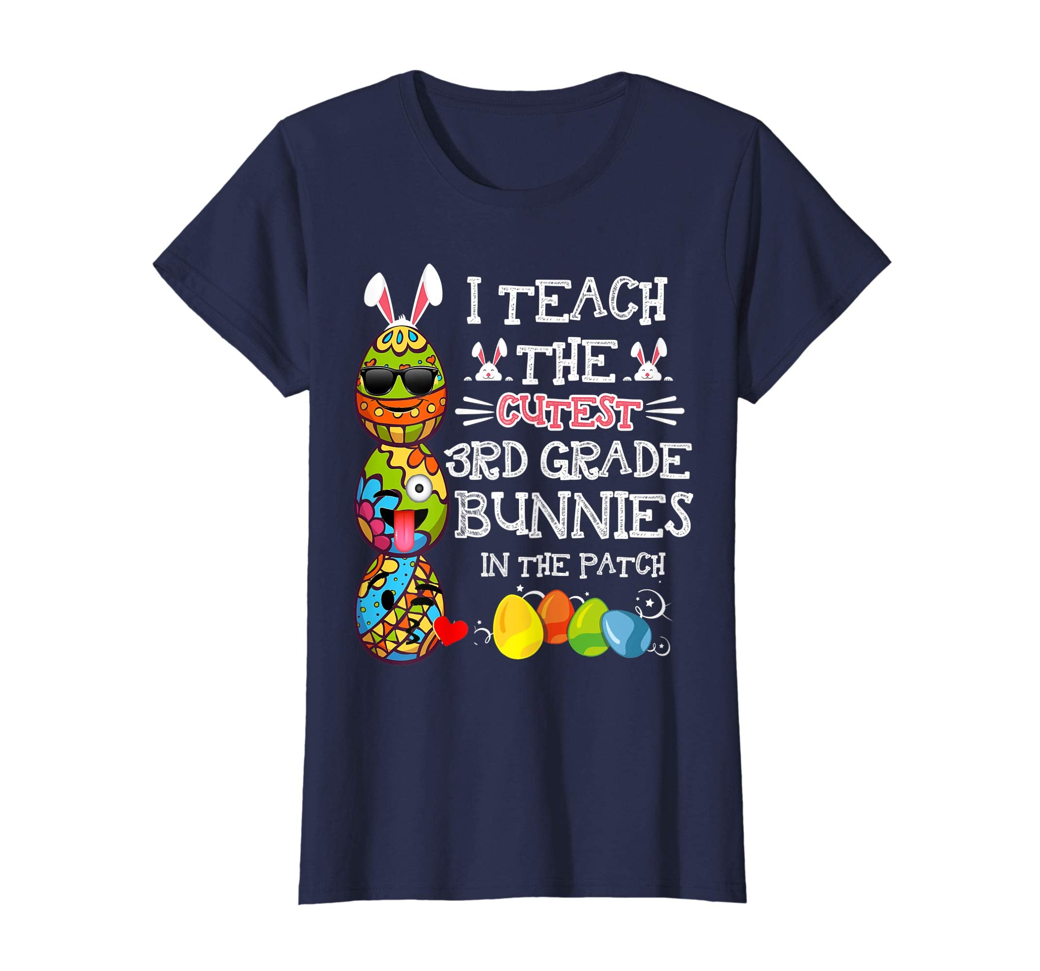 Easter 3rd Grade Teacher T Shirt Easter Egg Emoji Shirt