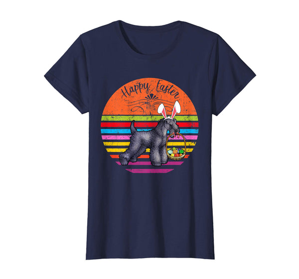 Vintage Kerry Blue Terrier Dog Easter Eggs Basket T Shirt