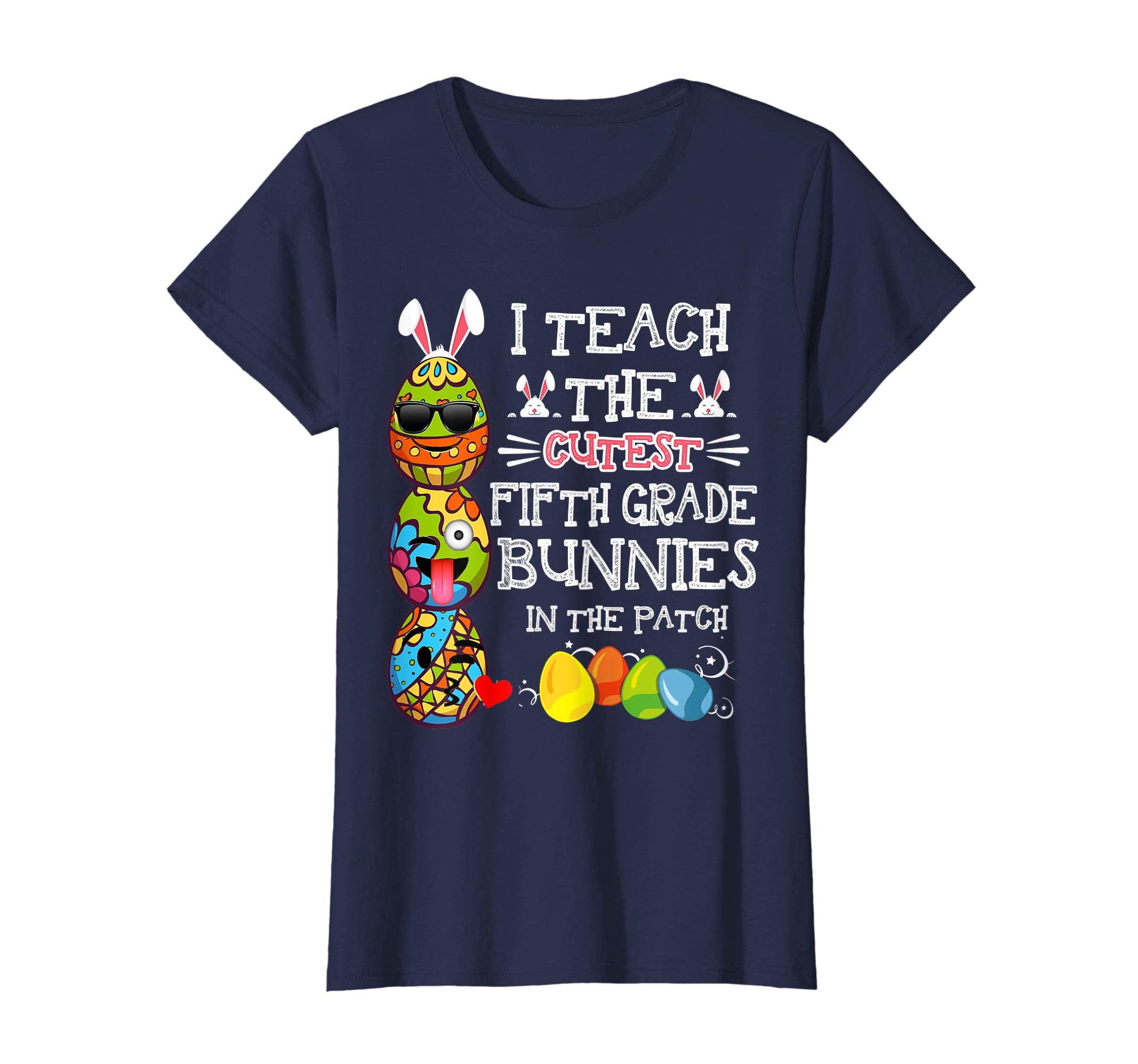 Easter Fifth Grade Teacher T Shirt Easter Egg Emoji Shirt