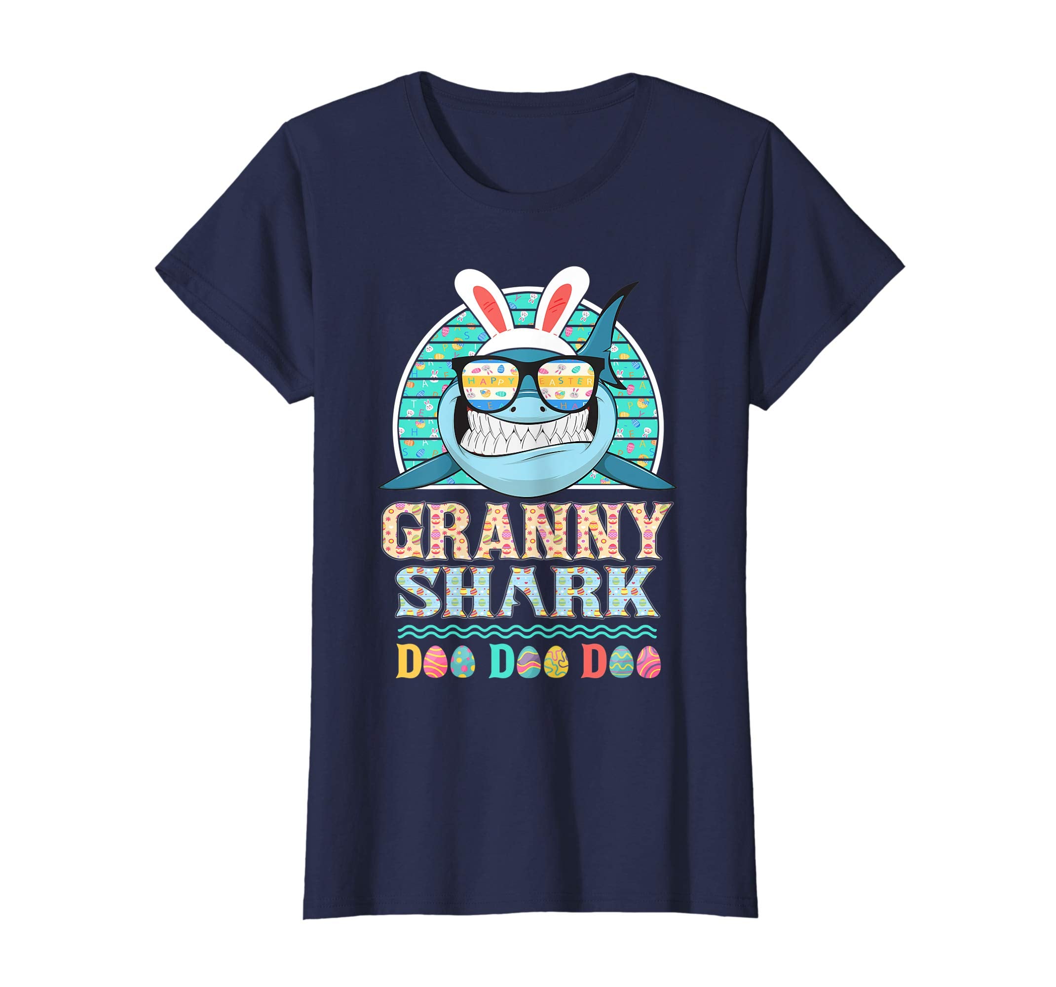 Funny Granny Shark Happy Easter Day Gift Family Shirt