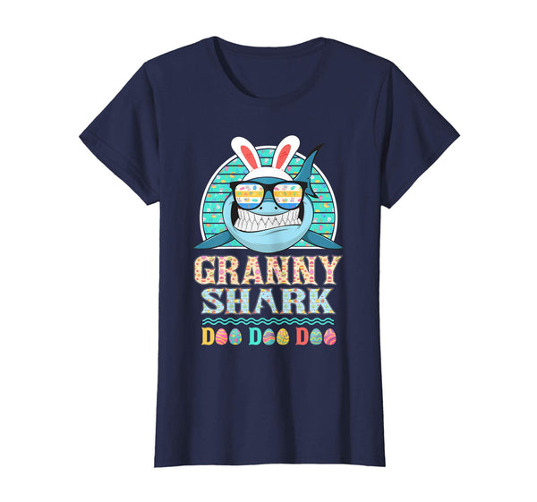 Funny Granny Shark Happy Easter Day Gift Family Shirt