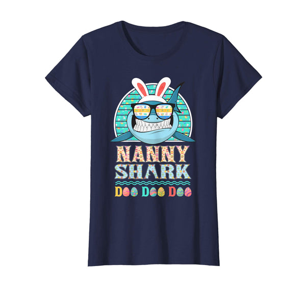 Funny Nanny Shark Happy Easter Day Gift Family Shirt
