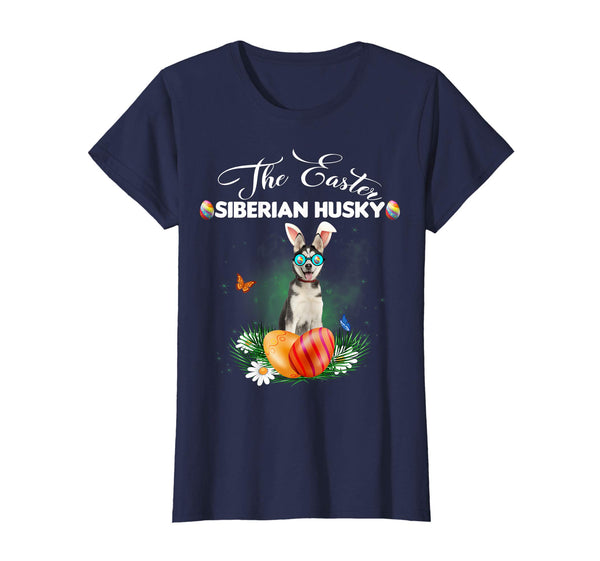 Siberian Husky Bunny Easter Day Dog Gifts T-Shirt