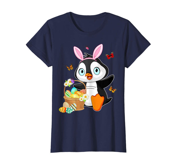 Penguin Bunny Hat Rabbit Easter Eggs Shirt Happy Ea
