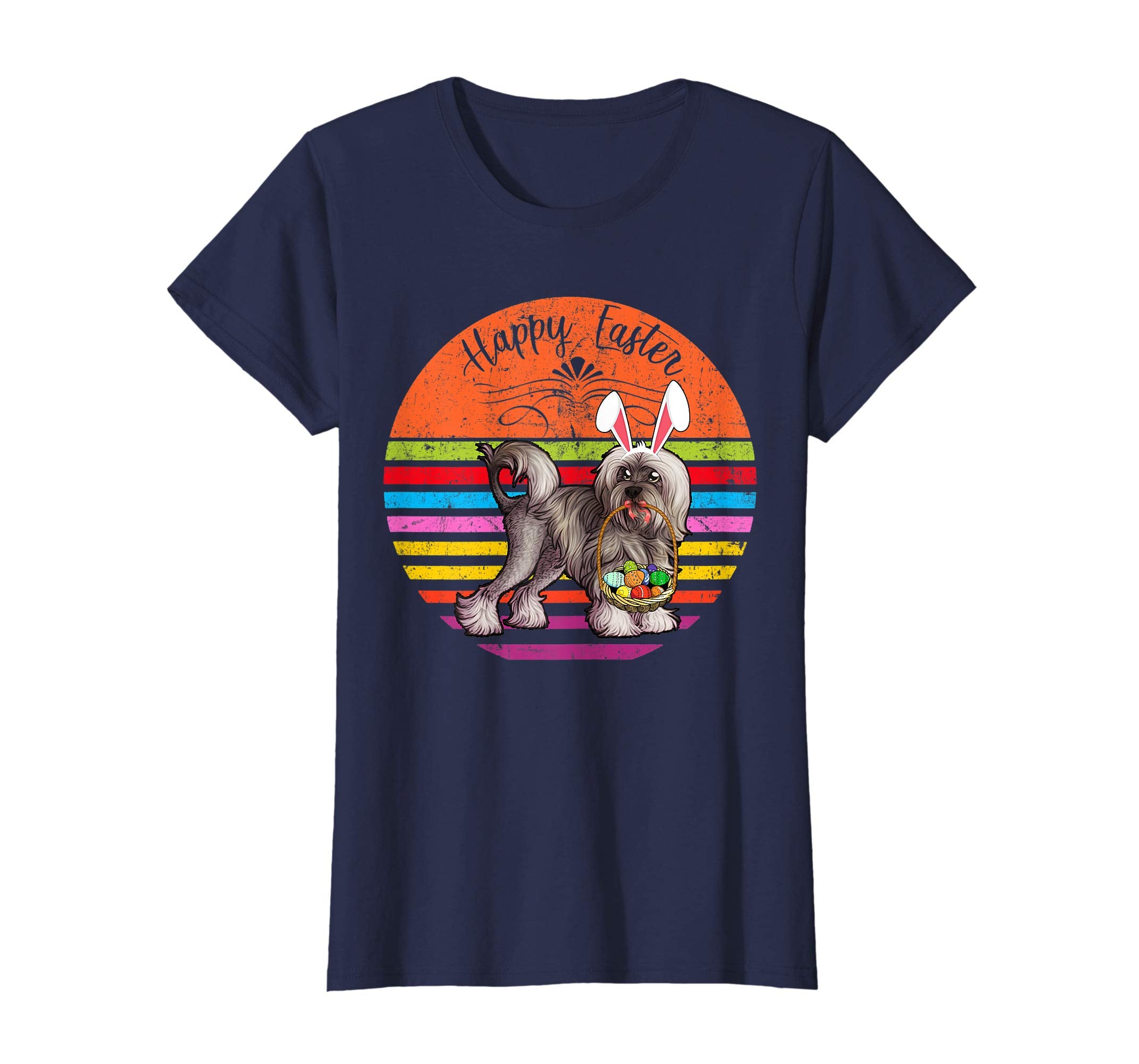 Vintage Lowchen Dog Easter Eggs Basket T Shirt