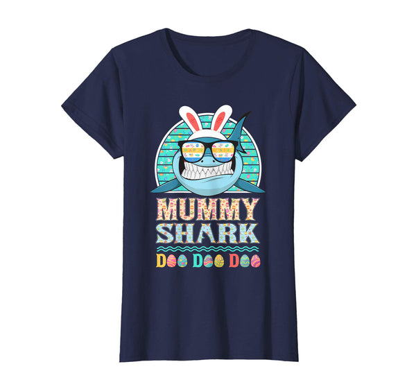 Funny Mummy Shark Happy Easter Day Gift Family Shirt