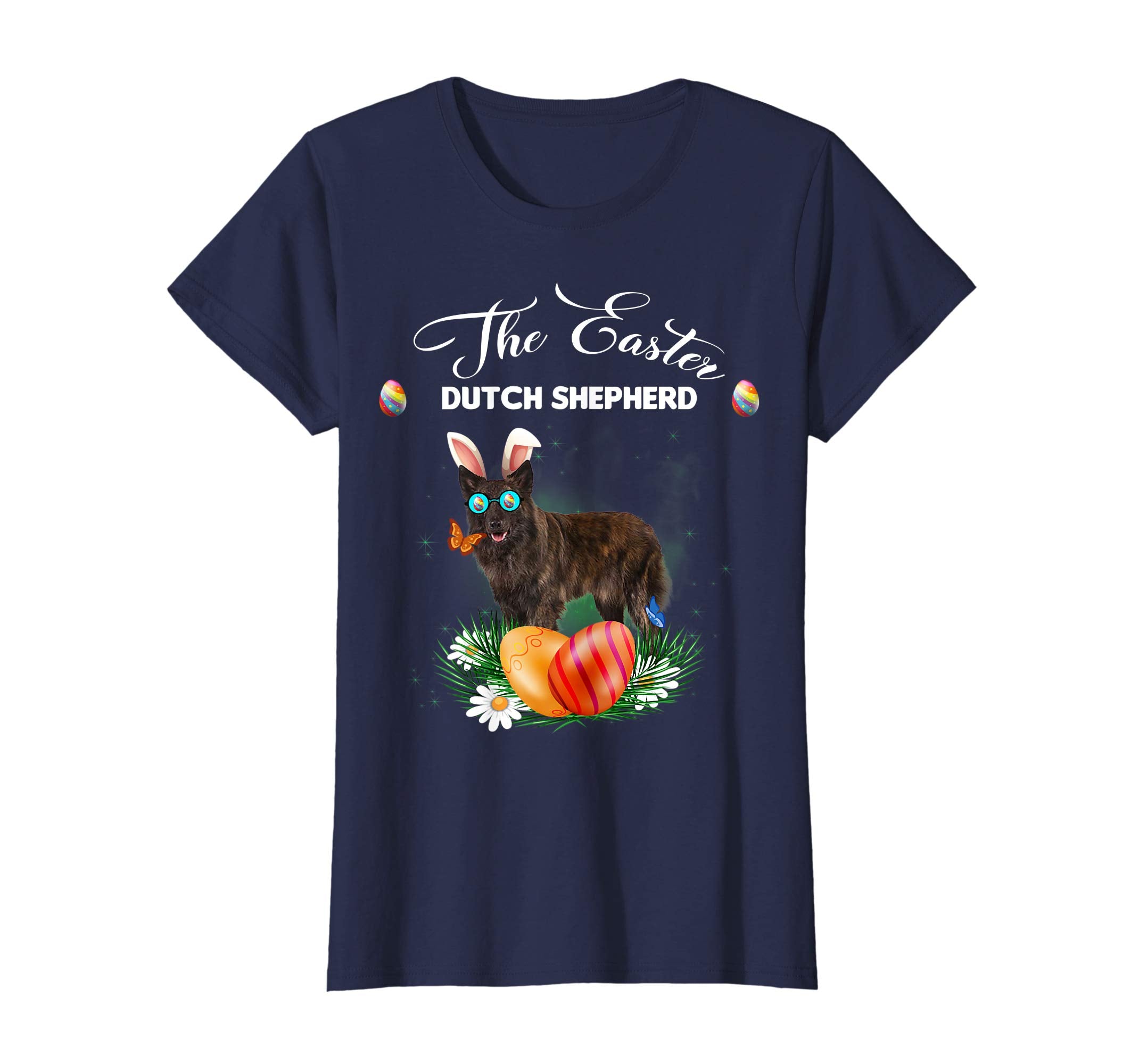Dutch Shepherd Bunny Easter Day Dog Gifts T-Shirt