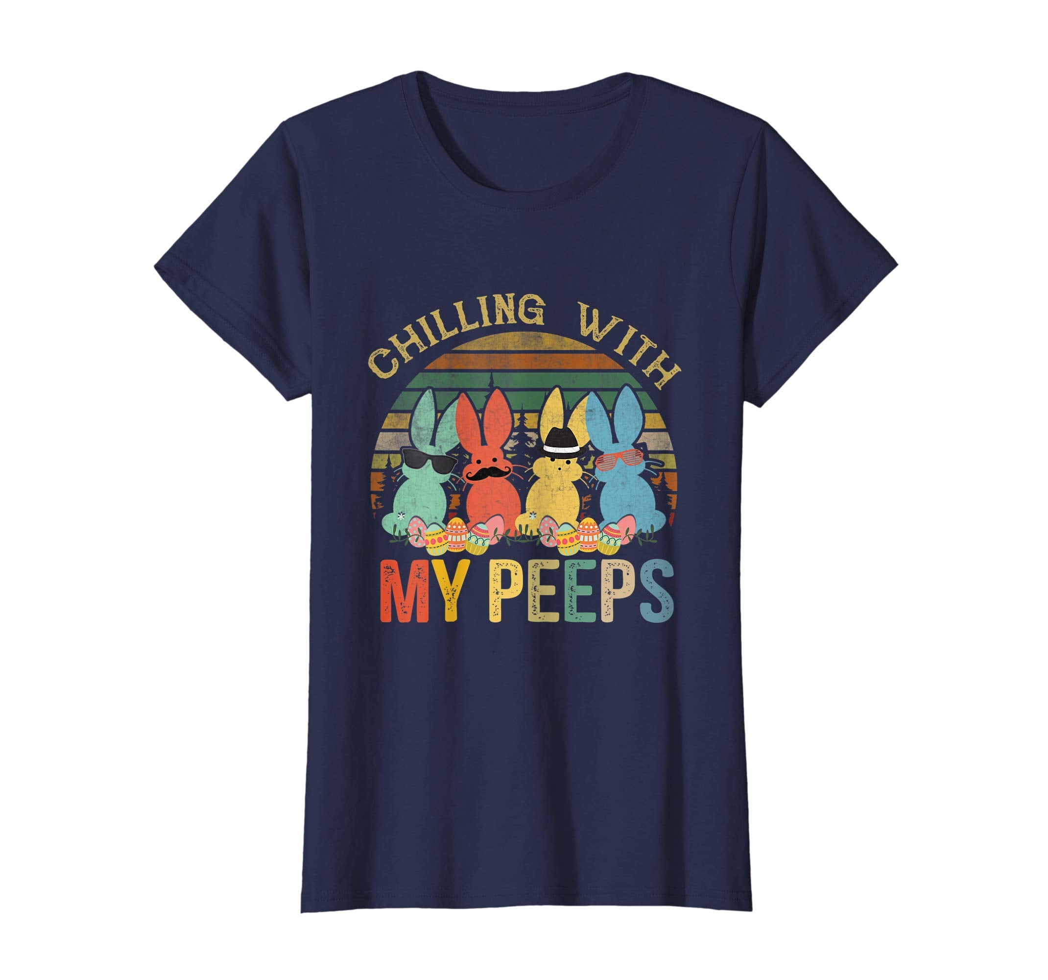 Chillin' With My Peeps Funny Easter vintage T Shirt