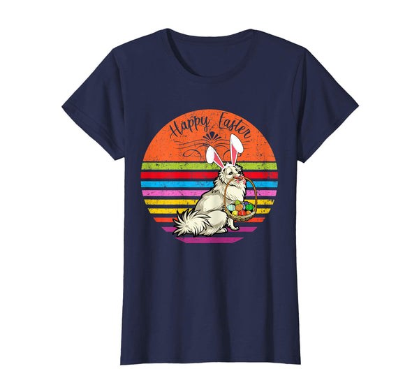 Cute Eskimo Dog With Bunny Hat Happy Easter Eggs T Shirt