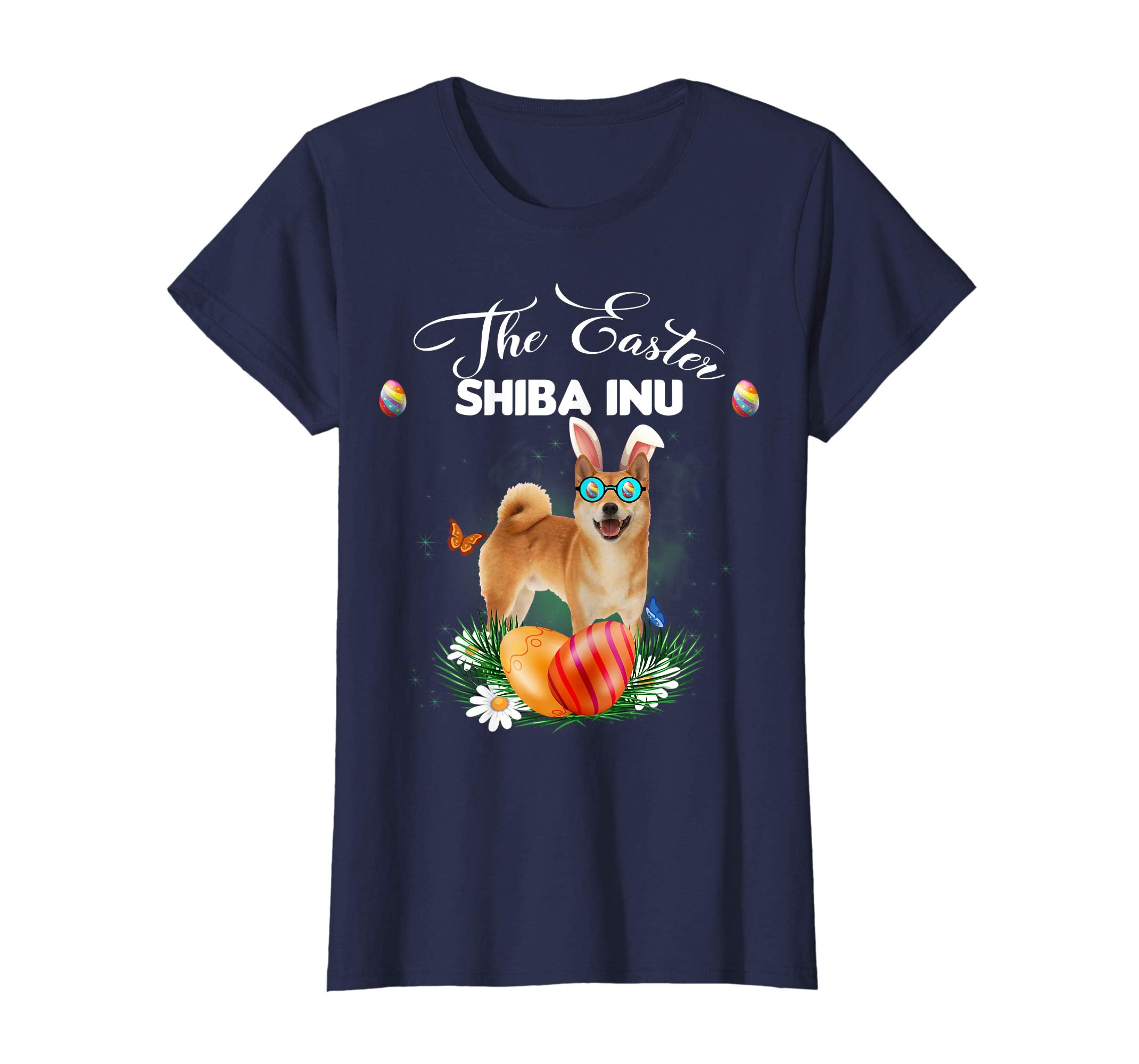 Shiba Inu Bunny Easter Day Dog Gifts T-Shirt