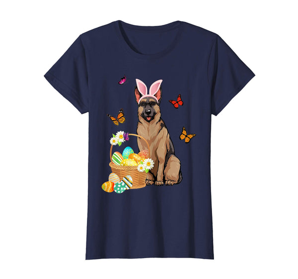 German Shepherd Bunny Hat Rabbit Easter Eggs Shirt