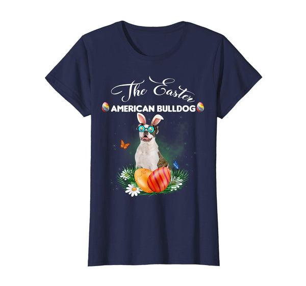 American Bulldog Bunny Easter Day Dog Gifts T-Shirt