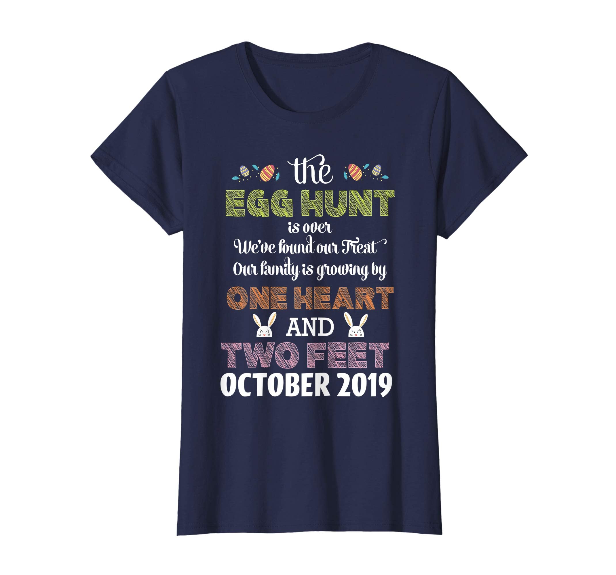 Pregnancy Announcement Due In October 2019 Easter Tshirt