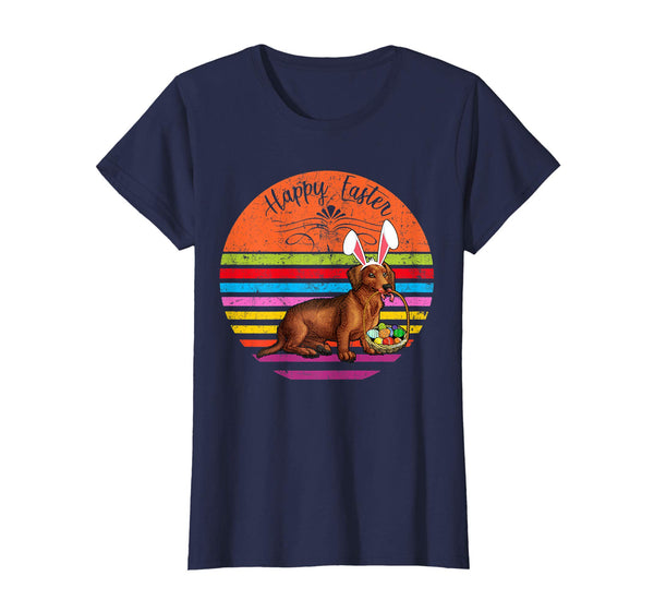 Vintage Dachshund Dog Easter Eggs Basket T Shirt
