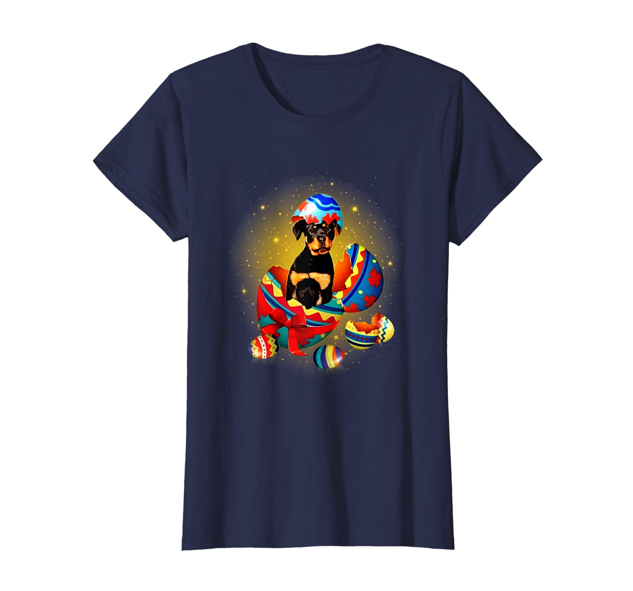 Rottweiler Dog Ear Easter Eggs Shirt Happy Easter Day Gift