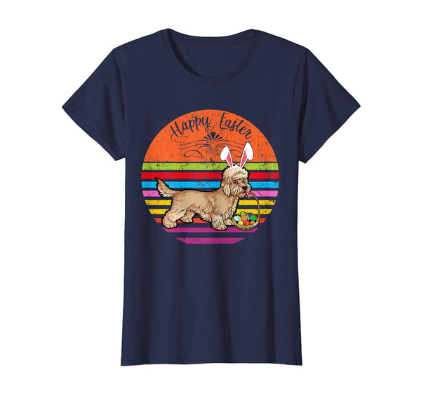 Cute Dandi Dinmont Dog With Bunny Hat Easter Eggs T Shirt